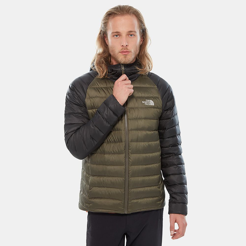 The North Face Winter Jacket Mens Australia - The North Face Trevail Hooded Green / Black Hiking (XW